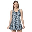 CUKOO Padded Blue Abstract Printed Swimwear