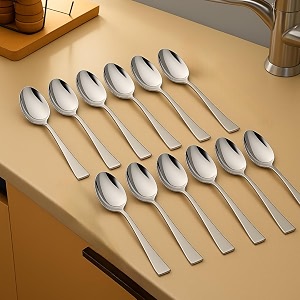 12 stainless spoons