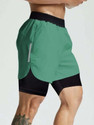 CULISH Color Block Men Green Sports Shorts