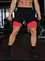 CULISH Color Block Men Black, Red Sports Shorts