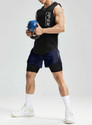 CULISH Color Block Men Dark Blue Sports Shorts