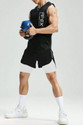 CULISH Color Block Men White Sports Shorts