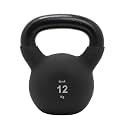 Cult 12kg Neoprene Anti-Slip Grip Kettlebell for Home Workout - Black
