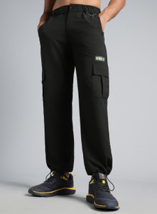 Cult Men Striped Black Track Pants