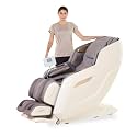 CULT Nirvana Advanced 4D Massage Chair with Leg Massage System | Extended SL Track | 22 Auto Modes | 10 Massage Techniques | Waist Heating | Zero Gravity | AI Voice Control | Beige & White