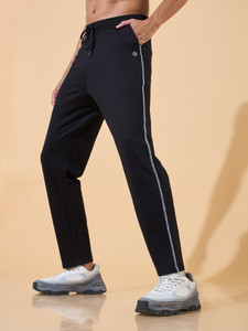 Cult Solid Men Black Track Pants
