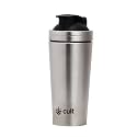 CULT Stainless Steel Gym Shaker Bottle 700ml – Leakproof Protein Shaker Sipper Bottle for Men &amp; Women | Odour-Free Steel Shaker for Pre Workout &amp; BCAAs (Silver)