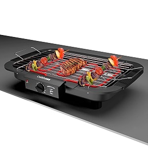 2000w electric barbecue grill smokeless portable indoor outdoor bbq grill with adjustable temperature control and removable water drip tray