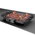 2000W Electric Barbecue Grill, Smokeless Portable Indoor Outdoor BBQ Grill with Adjustable Temperature Control and Removable Water Drip Tray