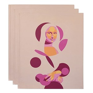 culture box colorful diary monalisa double side ruled 80gsm 160 pages hardbound cover m- pack -3