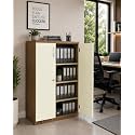 Culture Office File Cabinet Storage with 3 Shelf Made with Greenlam MFC Boards Size 48inch Height x 30inch Width x 18inch Depth Colour:- Walnut with Frosty White