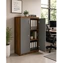 Culture Office File Cabinet Storage with 3 Shelf Made with Greenlam MFC Boards Size 48inch Height x 30inch Width x 18inch Depth Colour:- Walnut with Bronze