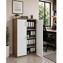 Culture Office File Cabinet Storage with 3 Shelf Made with Greenlam MFC Boards Size 48inch Height x 30inch Width x 18inch Depth Colour:- Walnut with White Teak