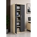 Culture Office File Cabinet Storage with 5 Shelf Made with Greenlam MFC Boards Size 72inch Height x 30inch Width x 18inch Depth Colour:- Oak with Gothic Grey