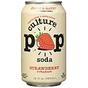 Culture Pop Probiotic Soda, Strawberry &amp; Rhubarb Flavored, Non GMO, Gluten Free, 12 Fluid Ounces (Pack of 12)