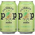 Culture Pop Soda Lemon Lime &amp; Cardamom Probiotic Soda, 12 FZ (Pack of 2)