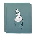 CultureBox Colorful Diary, Finger Heart Double Side Ruled, 80GSM, 160 Pages, Hardbound Cover(T), (CD-COLDAIRY-01-T) (2)?