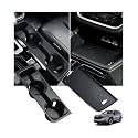 Cup Holder Insert &amp; Wireless Charging Protective Mat for Subaru Forester 2026+, Center Console Interior Accessories Cup Holders &amp; Wireless Charger Cover Pad for 2026+ Forester, Black