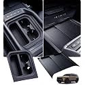 Cup Holder Inserts &amp; Wireless Charging Protective Mat for KIA Telluride 2027+ (Only for S/LX/EX/SX/X-Line EX/X-Line SX/X-Pro SX) Interior Accessories Cup Holders Charger Pad Covers Protector
