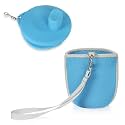 Cup Sleeve with Silicone Lid Cover Set to Protect Dysphagia Regulating Drinking Cup for Swallowing and Disorders People-Sky Blue（Excluding Cup）