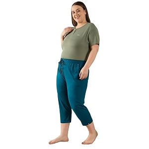 cupid woman39s plus size plain cotton half pant 34th sports n casual night short pant knee length indoor n outdoor capris for ladies