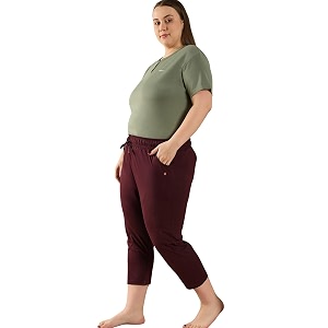 cupid woman39s plus size plain cotton half pant 34th sports n casual night short pant knee length indoor n outdoor capris for ladies