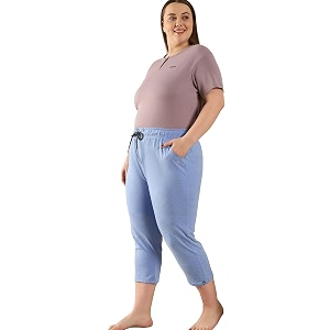 cupid woman39s plus size plain cotton half pant 34th sports n casual night short pant knee length indoor n outdoor capris for ladies