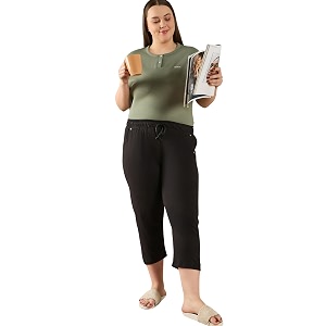 cupid woman39s plus size plain cotton half pant 34th sports n casual night short pant knee length indoor n outdoor capris for ladies