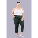CUPID Woman's Plus Size Plain Cotton Half Pant, 3/4th Sports n Casual Night Short Pant, Knee Length Indoor n Outdoor Capris for Ladies