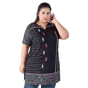CUPID Womens Cotton Plus Size Plain Half