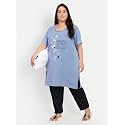 CUPID Women39s Printed Cotton Night Dress Loungewear