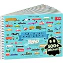 Cupkin Cars, Trucks, Planes & Trains Sticker Book | Coloring, 500+ Stickers