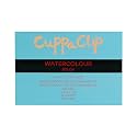 CuppaClip Watercolor Paper Block Pure Cotton Art Paper Pad 300GSM(140LB) Acid-Free 20 Sheets Watercolor Art Supplies (Rough Grain, 10.2x7in)