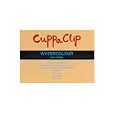 CuppaClip Watercolor Paper Block Pure Cotton Art Paper Pad 300GSM(140LB) Acid-Free 20 Sheets Watercolor Art Supplies (Hot Press, 7x5.1in)