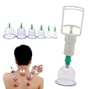 Cupping Therapy Set, 12 Cups with Vacuum Pump, Transparent, for Body Massage