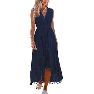 CUPSHE Womens Maxi Dress V Neck Sleeveless