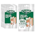 CURAD First Aid Portable Pack |15 - Count On-the-Go Essentials |12 Packs