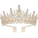 CURASA Gold Tiara and Crowns for Women Crystal Queen Crown Princess Crown