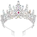 CURASA Silver Crystal Queen Crowns Princess Tiaras for Women