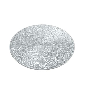curated cart round dinning table mat set of 2placemats table mat pvc materialwaterproof heat resistant dining table kitchen events amp home dcor- silver