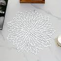Curated Cart Dinning Table Mat Set of 2|Placemats Table Mat PVC Material|Waterproof, Heat Resistant |Round Dining Table for Kitchen, Events &amp; Home Décor- (Silver)