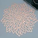 Curated Cart Dinning Table Mat 4 Pcs | Placemats Table Mat PVC Material | Waterproof, Heat Resistant | Round Dining Table for Kitchen, Events &amp; Home Décor- (Rose Gold)