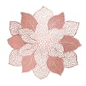 Curated Cart Dinning Table Mat Set of 4|Placemats Table Mat PVC Material|Waterproof, Heat Resistant |Round Dining Table for Kitchen, Events &amp; Home Décor- (Rose Gold)