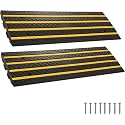 Curb Driveway Rubber Ramp 2 Pack 48 Inch 20,000 lbs Heavy Duty
