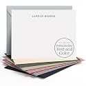 Curio Press Personalized Stationery Custom Notecards, Simplicity Flat