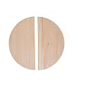 Beechwood Door Handles, Round Deisgn, Wardrobe Handles, Pair of 2 Half Round Handles (Beechwood Handle, 8 inch Dia)