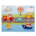 Curious Cub Wooden Vehicle Pegged Puzzle Game | Vehicle Themed Peg Board | Sorting Toy for Kids 1.5 Yrs+|Screen Free Activities for Kids|Shape Matching Game for Toddlers| Ideal Educational Toys Gift