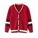Curipeer Boy Knit Cardigan Sweater School Uniform