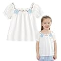 Curipeer Toddler Girl Summer Blouse,Puff Sleeve