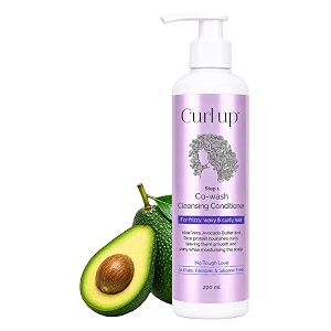 curl up cowash cleansing conditioner  mild 2 in 1 shampoo amp conditioner  for dry frizzy wavy amp curly hair  sulphate paraben and silicone free- 200 ml